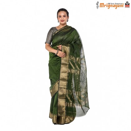 HANDLOOM MAHESHWARI SILK SAREE WITH BLOUSE (SKU - 3S0105230422, SAREE-1260)