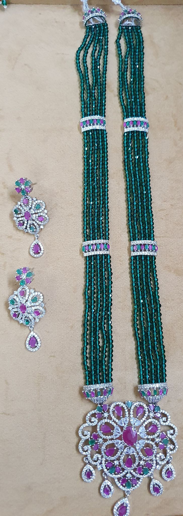 American Diamond Designer Long Necklace