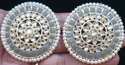 Kundan Beautiful Big partywear Studs Earrings Kundan Beautiful Big partywear Studs Earrings