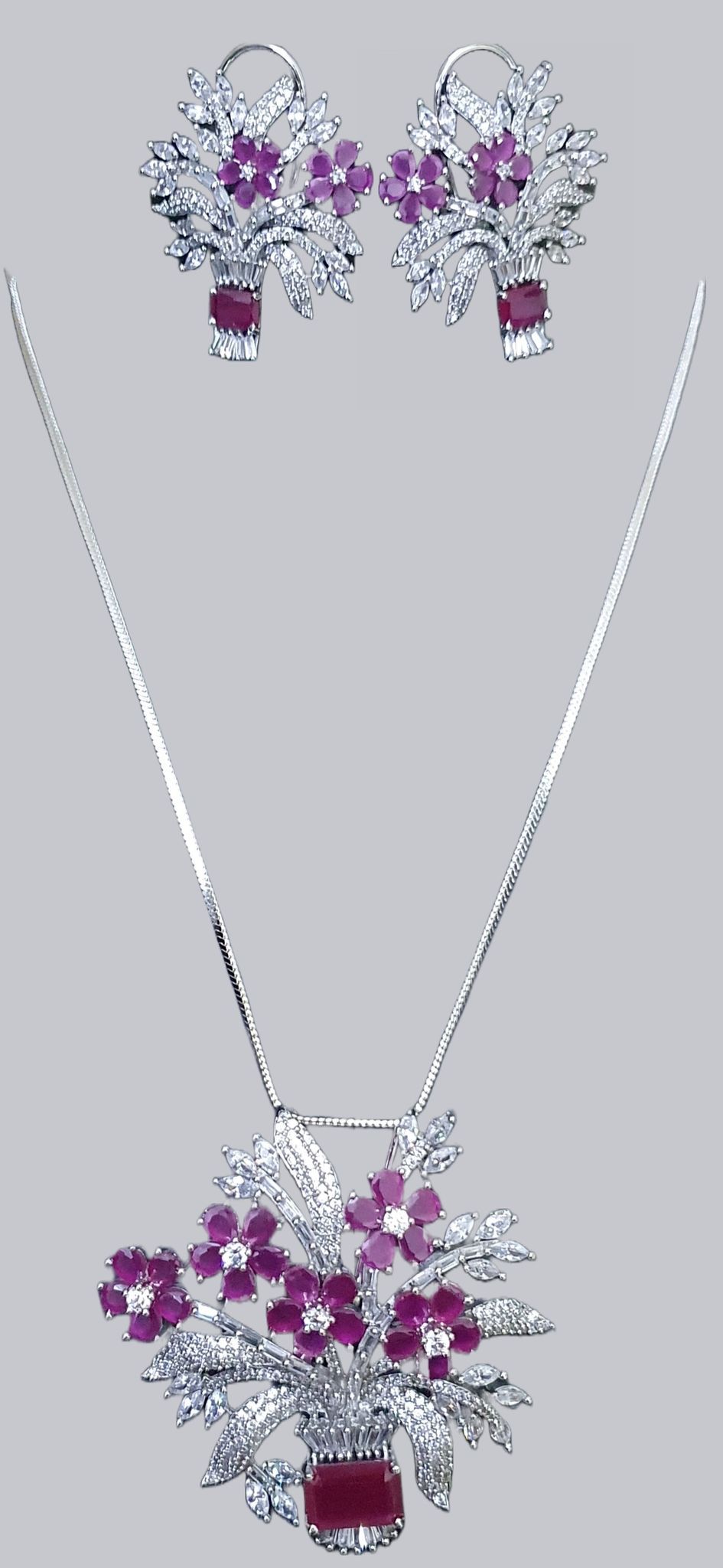 American Diamond Casual and Partywear Pendant Set