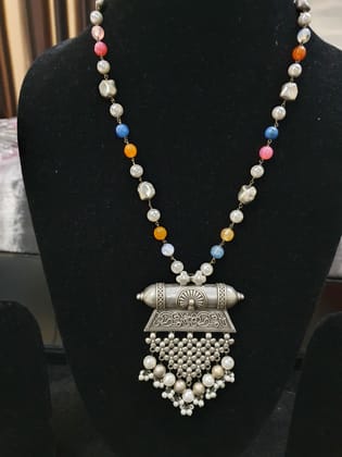 German Silver Oxidized Beautiful Necklace