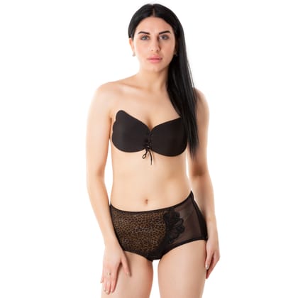 P1079 CLASSIC EMBROIDERED LACE HIGH WAISTED PANTY