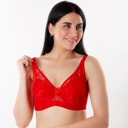 Simply Natural Camellia Classics Wired Padded Delicate Lace Comfort Minimizer Bra