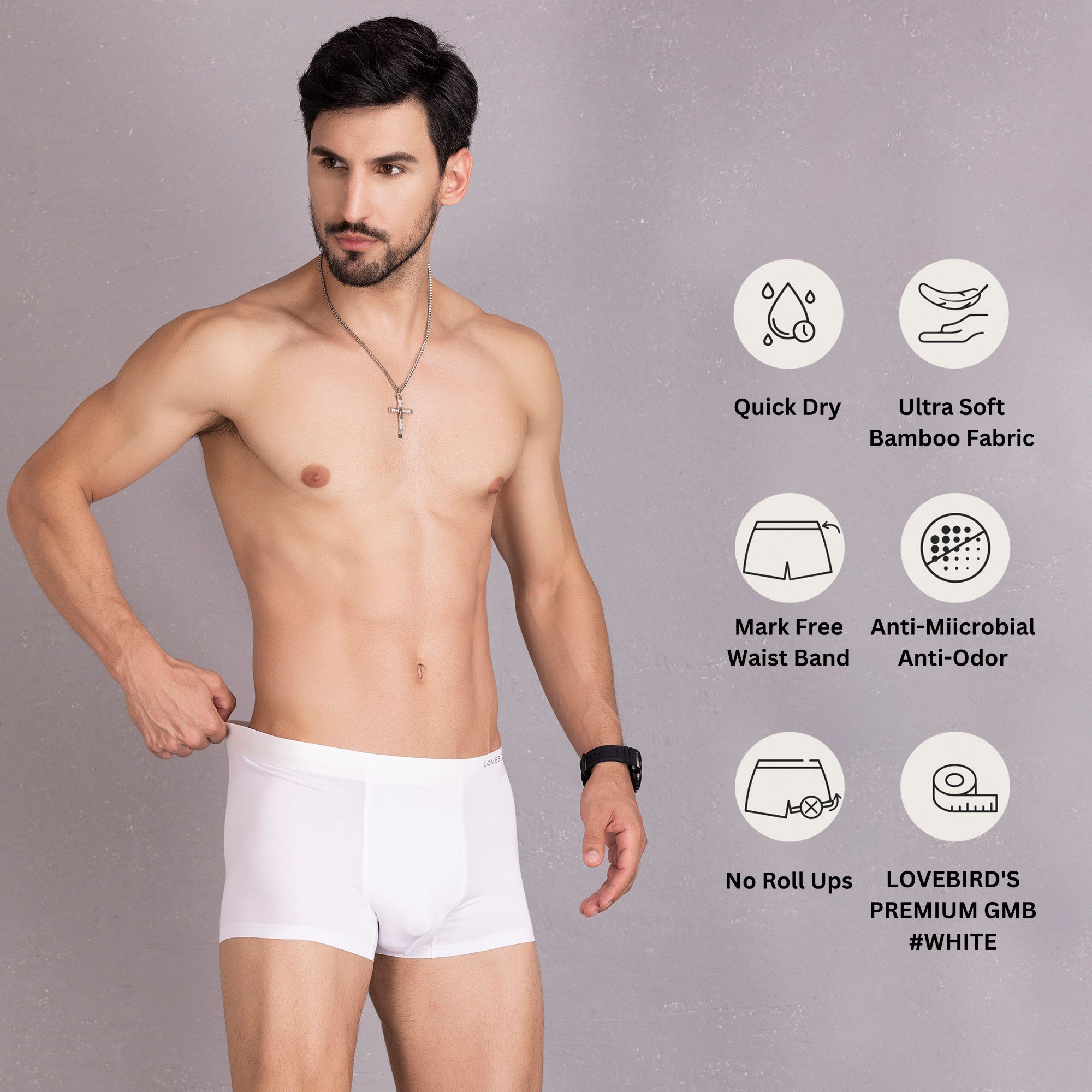 Men's Modal Brief Premium White Color