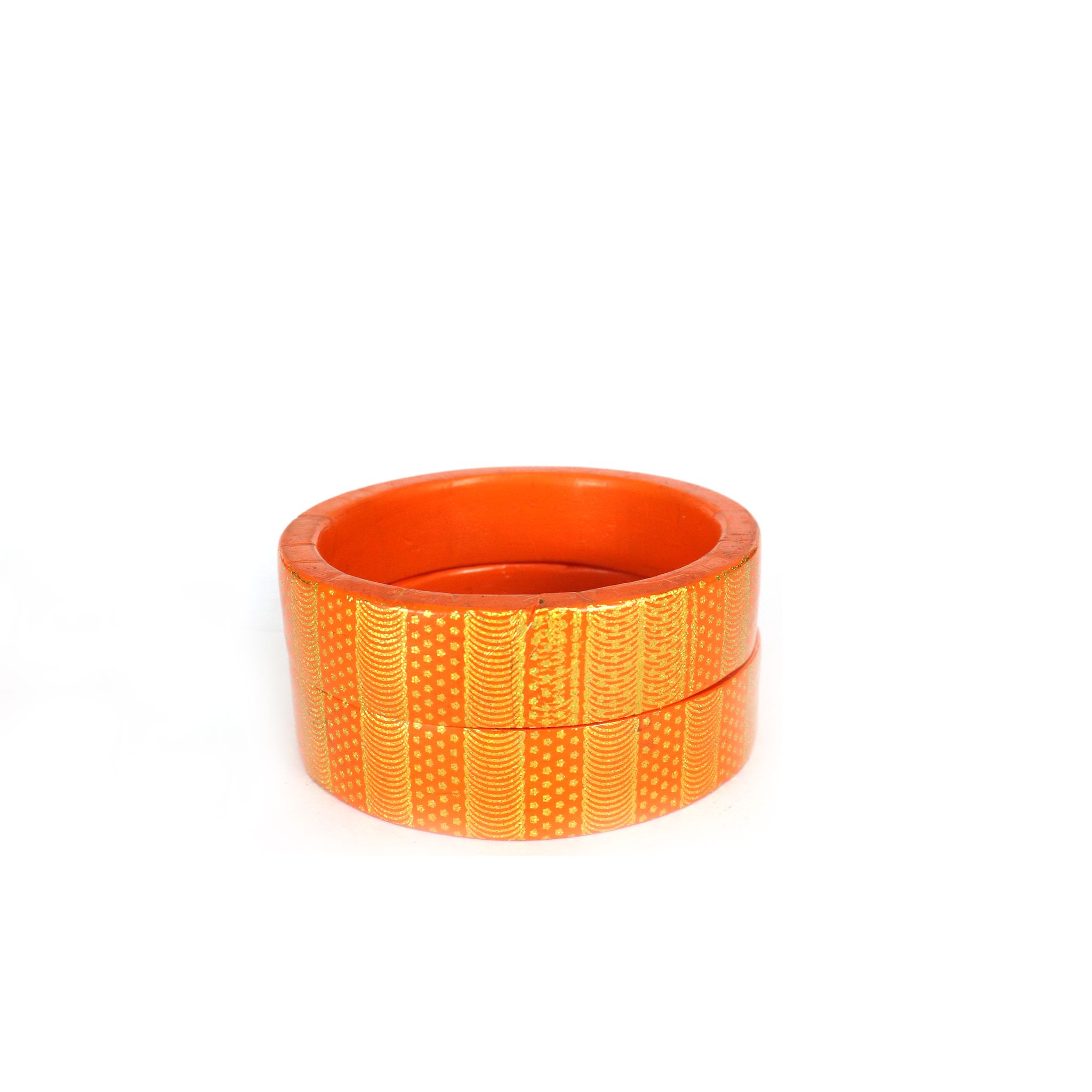 FHS traditional Handmade  Lac Bangle - Orange