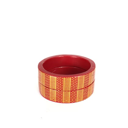 FHS traditional Handmade  Lac Bangle - Red