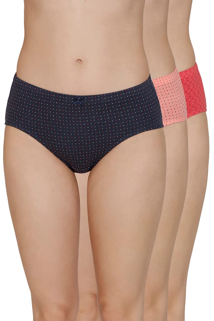 Amante Womens Hipster Printed Panties Pack of 3