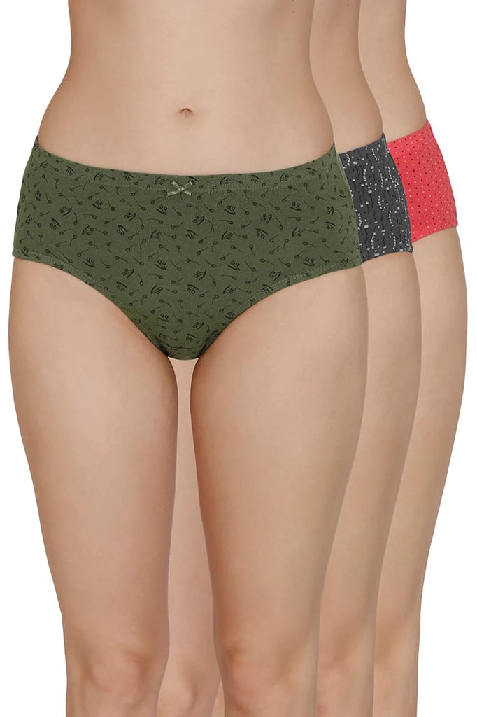 Amante Womens Hipster Printed Panties Pack of 3