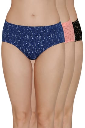 Amante Womens Hipster Printed Panties Pack of 3