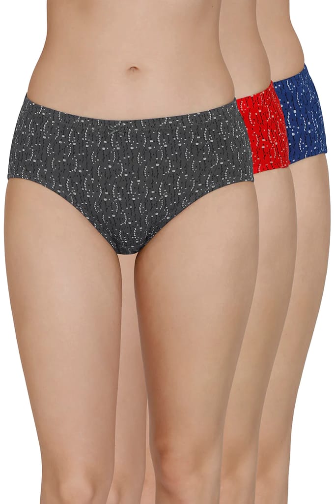 Amante Womens Hipster Printed Panties Pack of 3