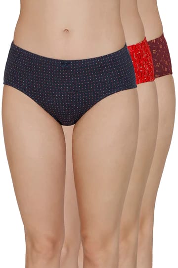 Amante Womens Hipster Printed Panties Pack of 3
