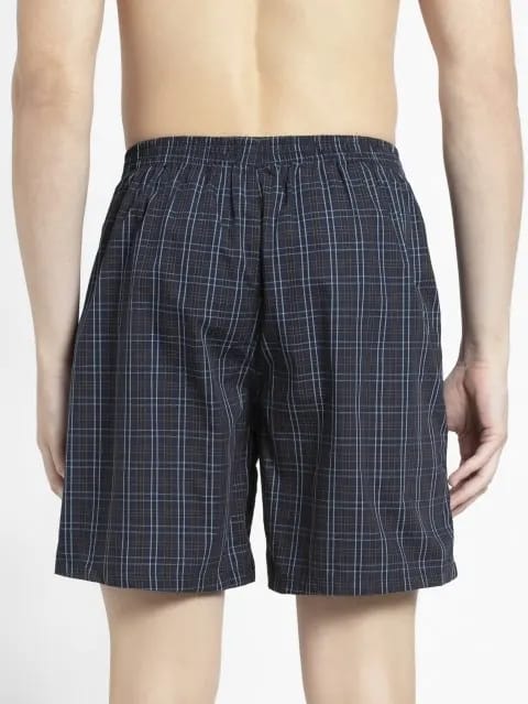 Jockey Men's 1223 Checks Pack of 2 Boxer Shorts