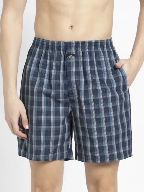 Jockey Men s 1223 Checks Pack of 2 Boxer Shorts