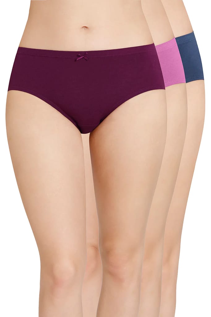 Amante Women's Hipster Plain Panties Pack of 3