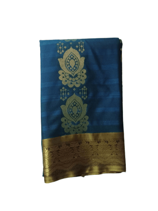 Pure Silk Saree(Navy Blue)