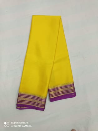 Self Design  Pure mysore silk  (Purple, Green)