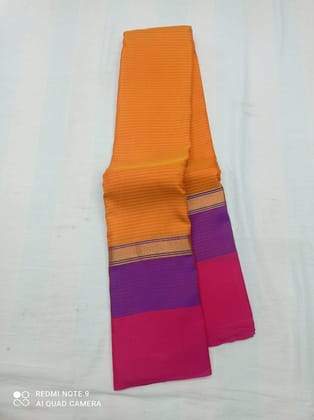 Self Design  Pure Silk Saree  (Yellow , Pink)