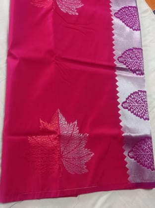 Self Design  Pure Cotton silk Soft  (pink)