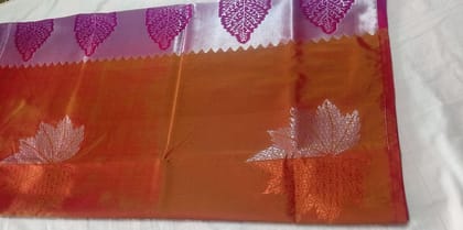 Self Design  Pure Cotton silk Soft  (Orange)