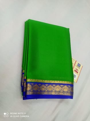 Self Design  Pure mysore silk 60 Gram  (Green)