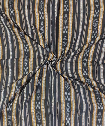 2.5m Black Nuapatna Handwoven Single Ikat Shirting Materials