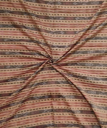 2.5m Brown Sambalpuri Handwoven Single Ikat Shirting Materials