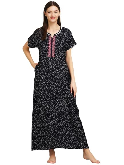 KOI Alpine Nightgown with Floral Embroidery-Pink XL - Nightwear & Loungewear | Buy online on ZillyBuy
