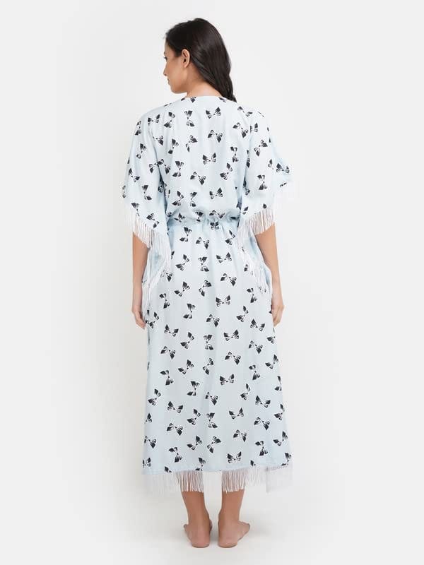 KOI SLEEPWEAR Kaftan with Beautiful Bow-Print