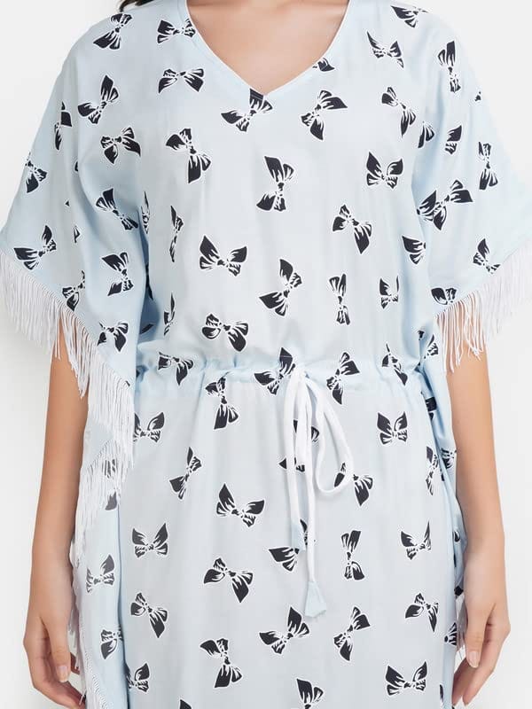 KOI SLEEPWEAR Kaftan with Beautiful Bow-Print