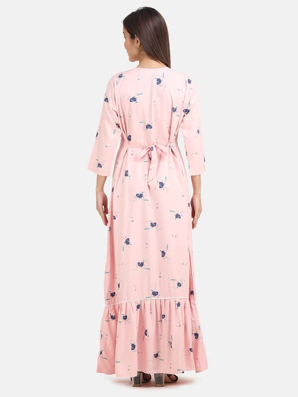 KOI Pink Rayon Summertime Maternity Casual Dress L