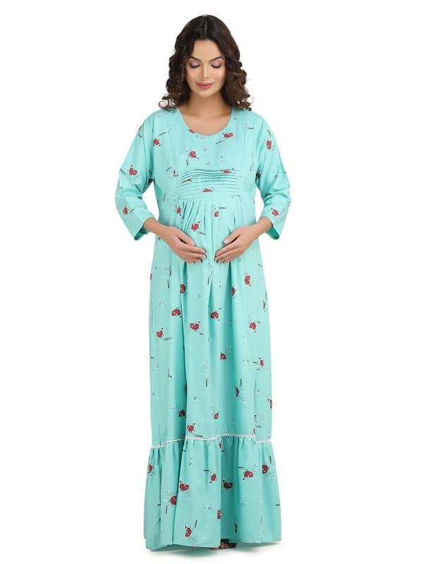 KOI Green Rayon Summertime Maternity Casual Dress XL