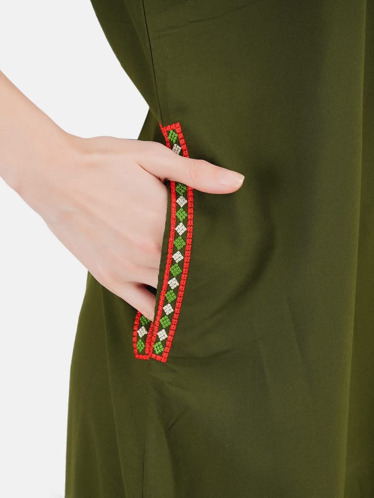 KOI SLEEPWEAR Women's Cotton Blend Embroidered Maxi Nightgown