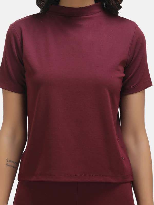 KOI Lycra Co-ord Set Maroon