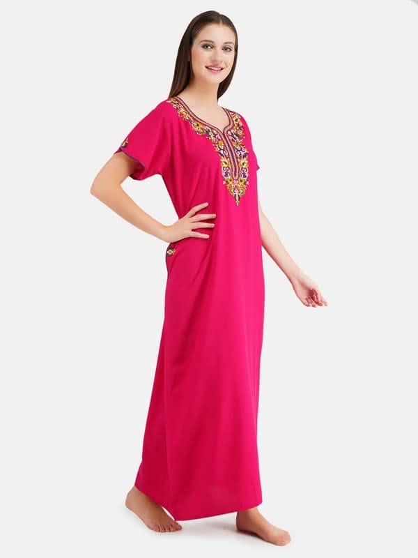 KOI SLEEPWEAR lizzybizzy Nightgown with Beautiful Multi Floral embrodery