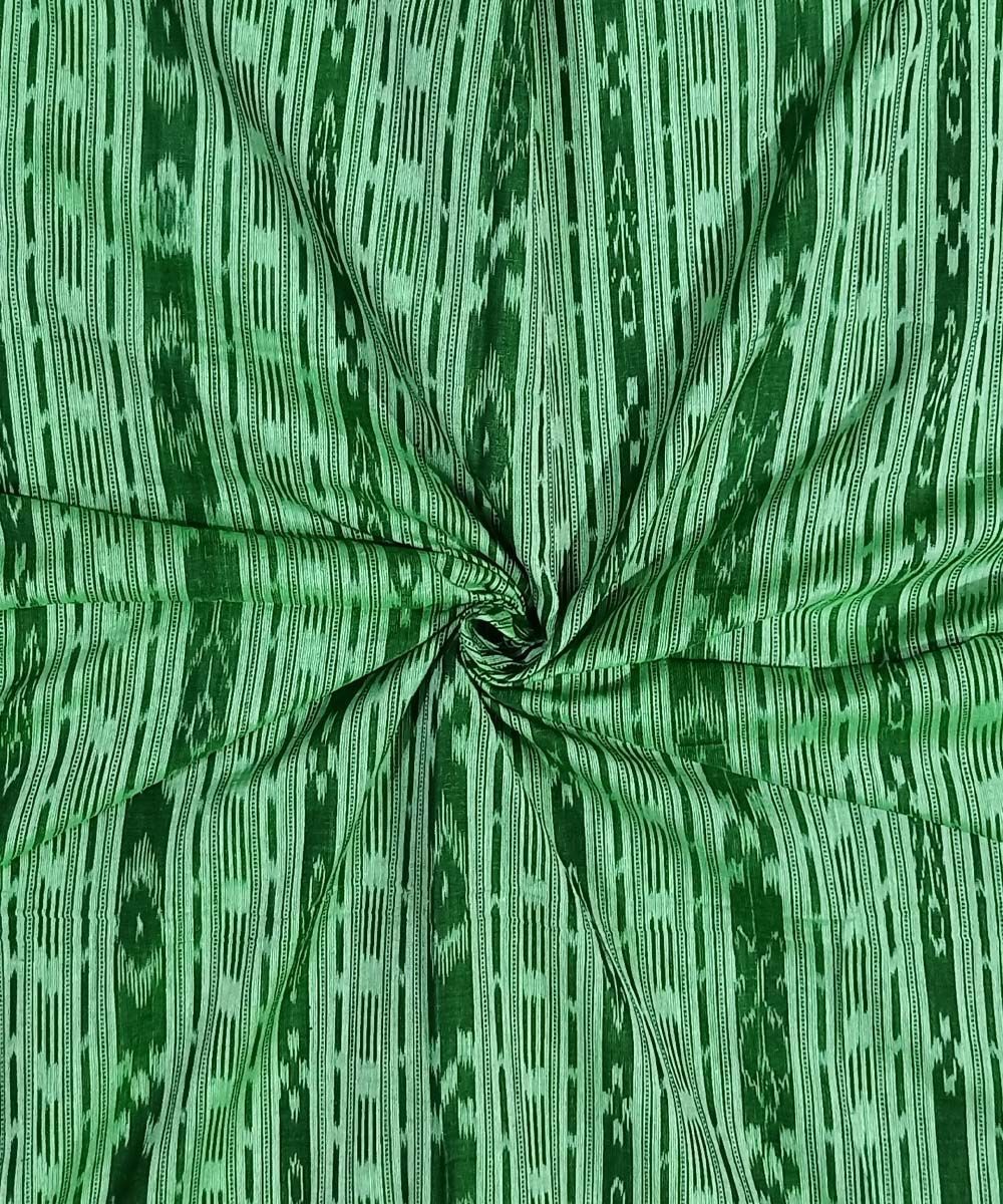 2.5m Green Nuapatna Handwoven Ikat Shirting Materials