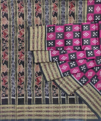 Multicolour Handwoven Khandua Silk Saree