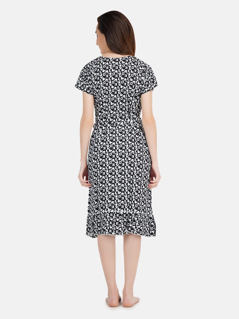 KOI SLEEPWEAR Women's Short Nighty Love Night Gown/Maxi Night Gown for Women