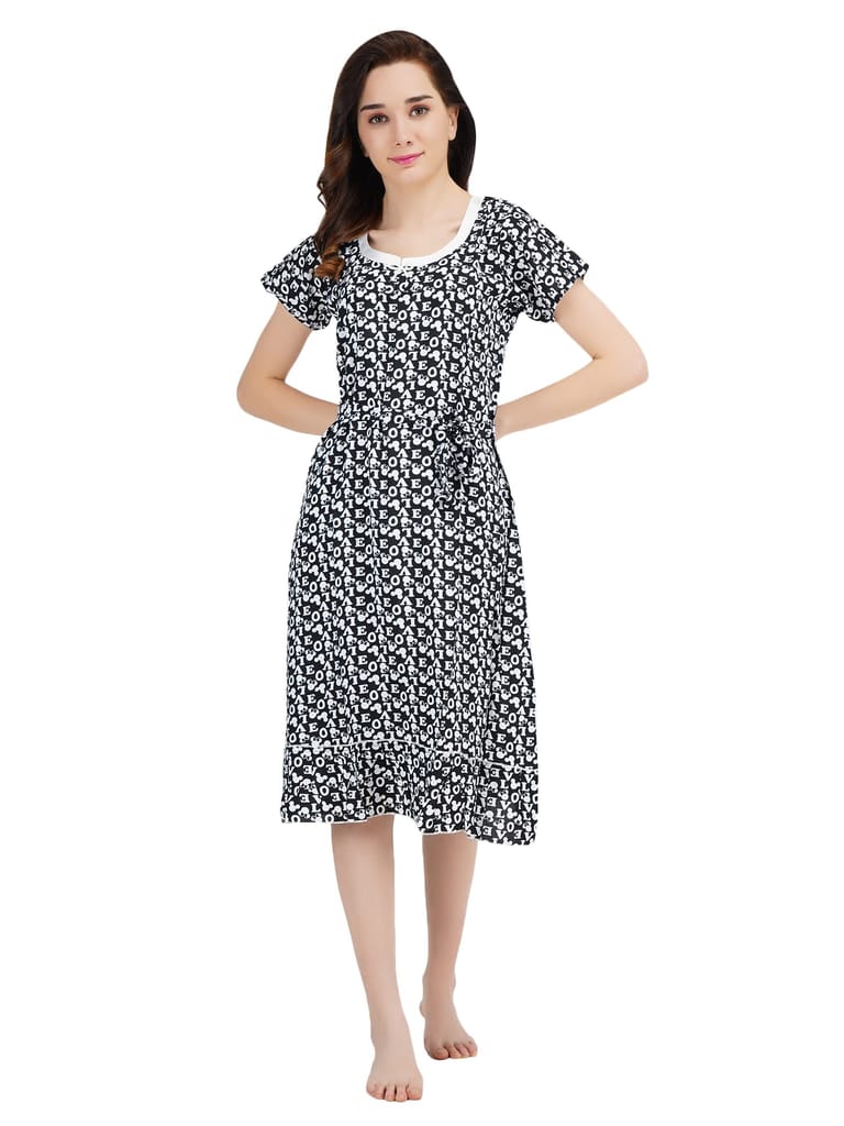 KOI SLEEPWEAR Women's Short Nighty Love Night Gown/Maxi Night Gown for Women