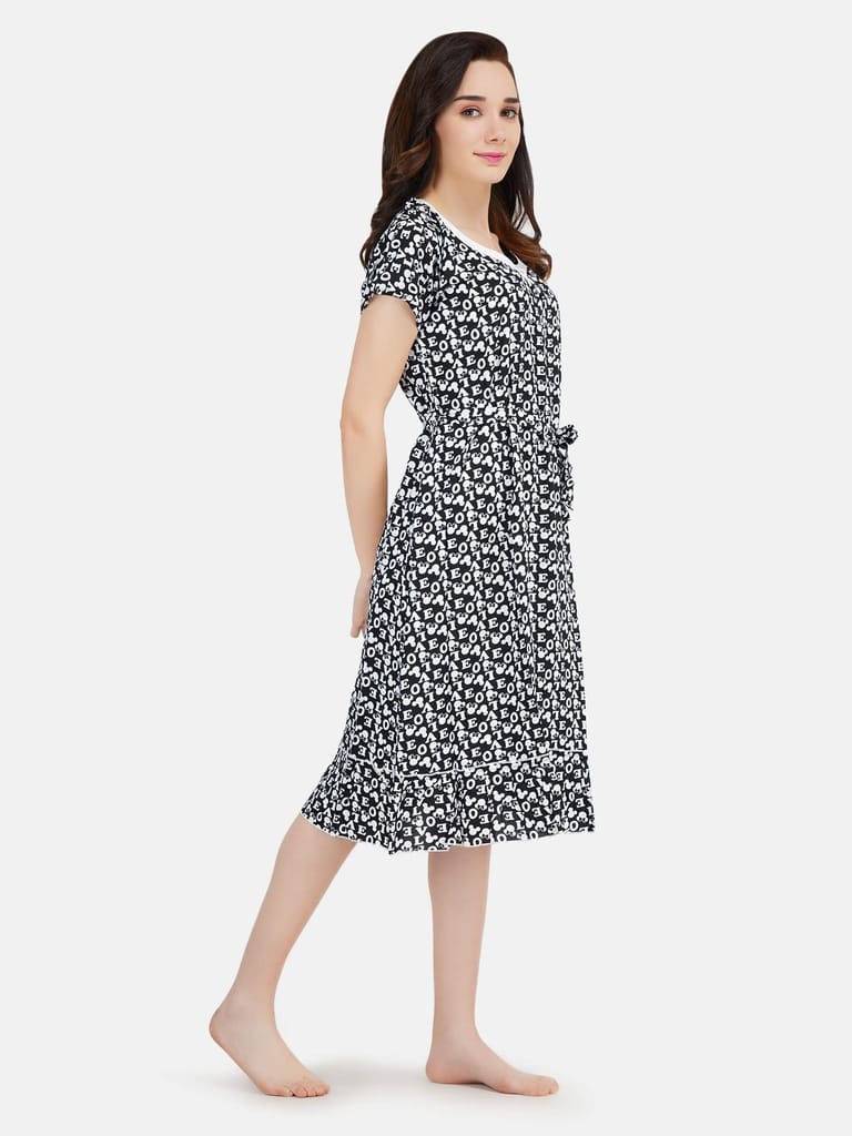 KOI SLEEPWEAR Women's Short Nighty Love Night Gown/Maxi Night Gown for Women