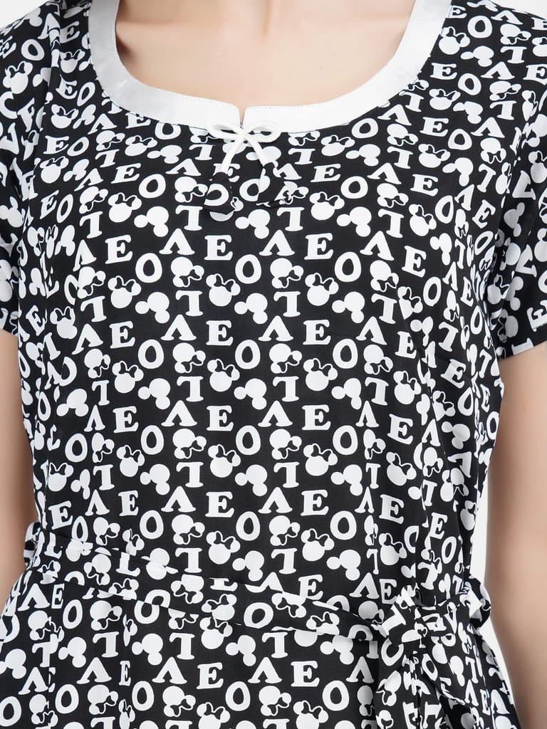 KOI SLEEPWEAR Women's Short Nighty Love Night Gown/Maxi Night Gown for Women