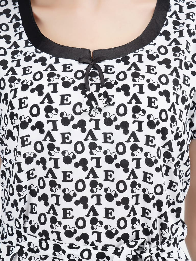 KOI SLEEPWEAR Women's Short Nighty Love Night Gown/Maxi Night Gown for Women