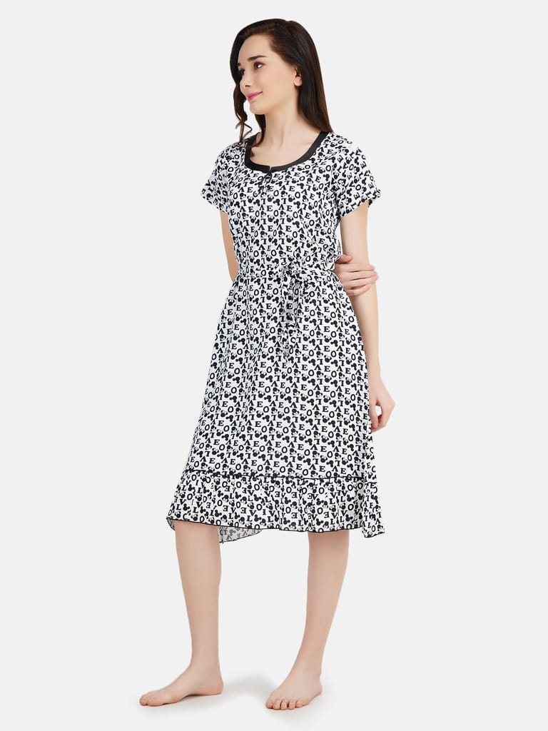 KOI SLEEPWEAR Women's Short Nighty Love Night Gown/Maxi Night Gown for Women