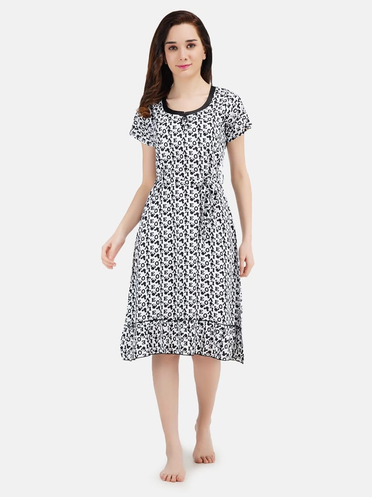 KOI SLEEPWEAR Women's Short Nighty Love Night Gown/Maxi Night Gown for Women