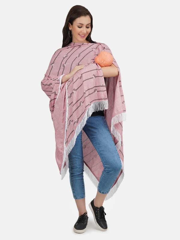 KOI Black Linned Coloured Nursing scarf