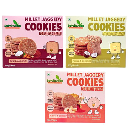 Satvikveda Millet Jaggery Cookies 200 gm