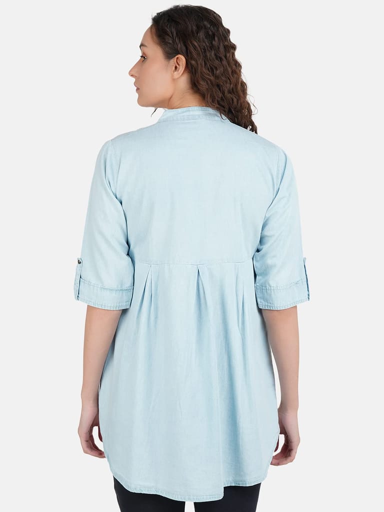 KOI SLEEPWEAR Maternity Denim Top Trendy for Pregnant Womens (XX-Large)