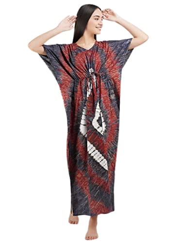 KOI SLEEPWEAR Premium Women Pure Cotton Tie and Dye Kaftan Nightdress (Free Size) - Nightwear & Loungewear | Buy online on ZillyBuy