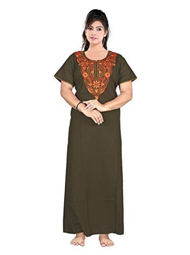 VALENCIA SLEEPWEAR Women's Printed Night Gown Maxi Soft Cotton Nightwear Nighty for Ladies Smart Look Fow Women - Nightwear & Loungewear | Buy online on ZillyBuy