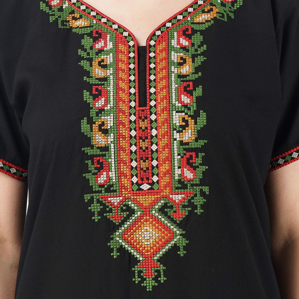 KOI SLEEPWEAR Women's Cotton Blend Embroidered Maxi Nightgown