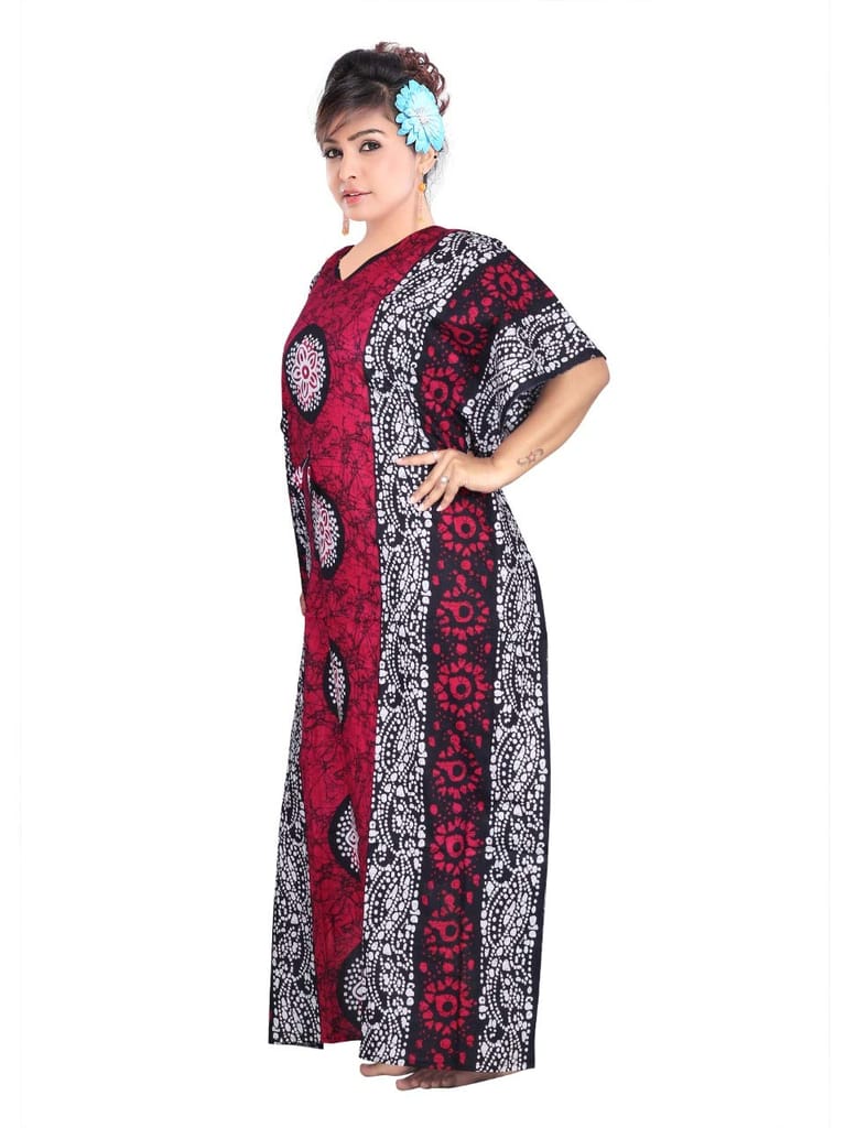 VALENCIA SLEEPWEAR Cotton Kaftan Free Size Nighty Night Gown Sleepwear